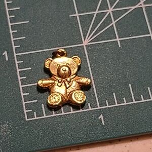 Gold Teddy Bear Charm